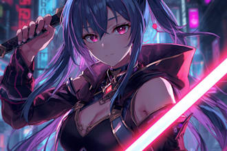 create realistic ai anime art and character design