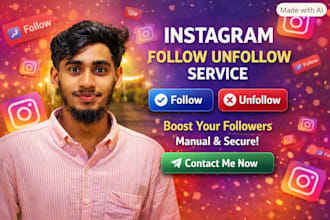 unfollow instagram following manually