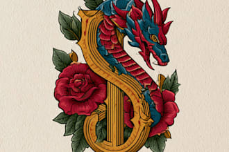 make old school style tattoo design