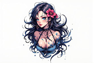 draw custom anime tattoo design
