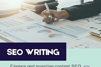 write SEO finance and personal finance content