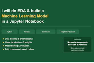 do eda and build a machine learning model in jupyter notebook