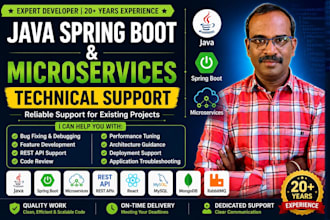 provide java spring boot and microservices developer support