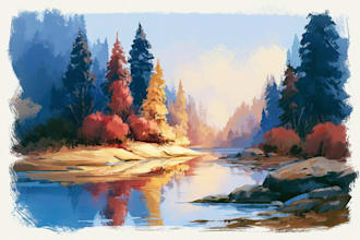 paint landscapes in watercolor