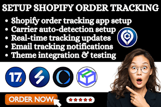 setup shopify order tracking 17track track123 parcelwill synctrack tracktor
