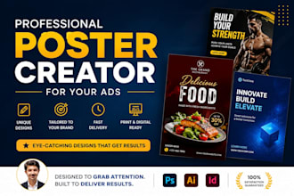 create professional posters for your business ,advertising