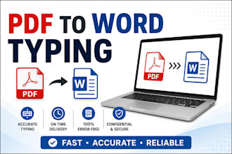 type PDF to word in hand written note with full accuracy