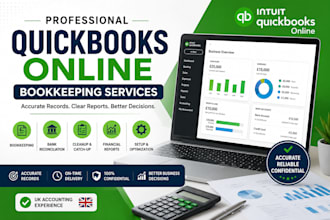quickbooks online bookkeeping, bank reconciliation and cleanup
