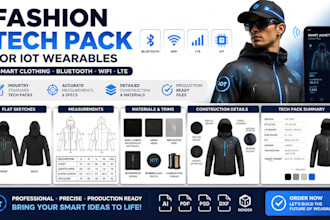 do fashion tech pack design for iot wearables smart clothing bluetooth wifi lte