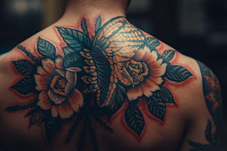 create unique realism tattoo design with my style
