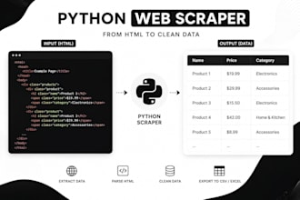 build a custom python web scraper, crawler or data extractor
