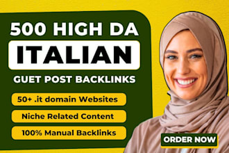 do manual SEO italian backlinks via italian guest post high da it link building