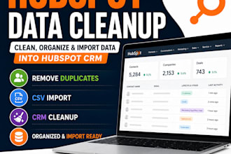 clean, organize, and import data into hubspot CRM