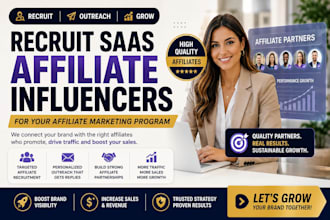 recruit affiliate influencer for your saas or ecommerce brand