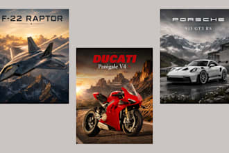 create a premium custom poster from your vehicle photo
