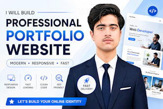 develop a modern portfolio website