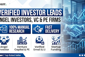 provide verified investor, angel investor, vc, and contact list