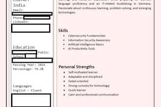 write professional ats resume writing and cover letter