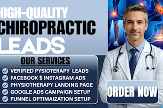 500 high quality chiropractic lead generation monthly via google facebook ads