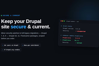 apply drupal security updates and fix version compatibility issues