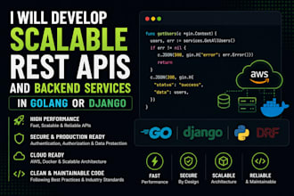 develop scalable rest apis and backend services in golang or django