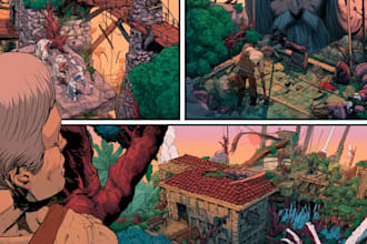 comic book illustration with comic book illustrator