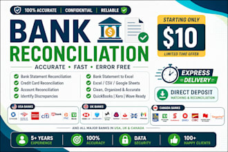 reconcile bank statement PDF to editable format