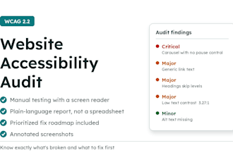 audit your website for wcag 2 2 accessibility and deliver a fix roadmap