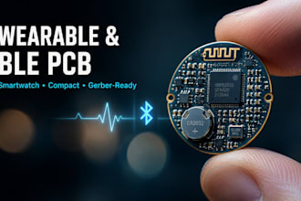 design compact wearable pcb and ble pcb with schematic and gerber