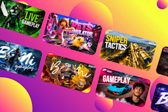 design attractive gaming thumbnails for you