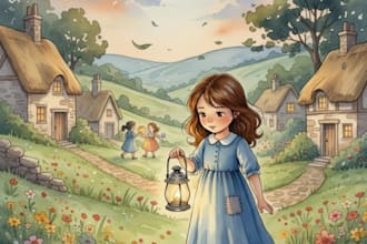 create watercolor children book illustrations