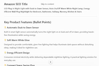write an amazon SEO listing and product description