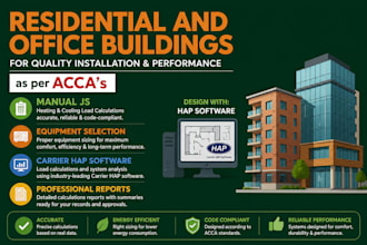 do hvac design calculations for residential and office buildings
