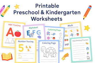design printable preschool and kindergarten worksheets