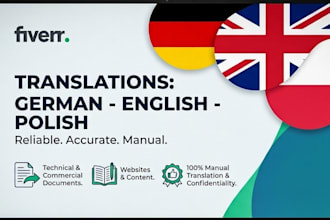 do professional german, english, and polish translation