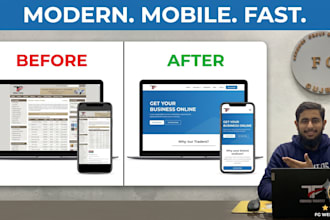 redesign your outdated website into a modern, mobile friendly site