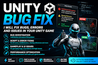 bugs, errors and issues in your unity game