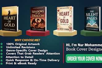 design a professional book cover or kindle ebook cover
