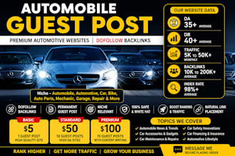 publish automotive backlinks with automotive guest blogging service
