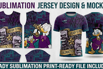 design jersey and print ready sublimation pattern files of sportswear
