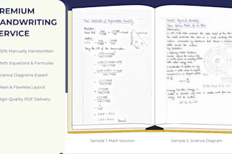 do manual handwriting, copy typing, equations, and science diagrams