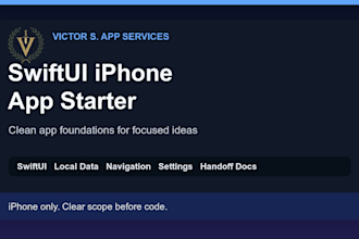 build a swiftui iphone app starter for your idea