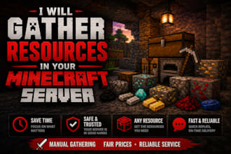 gather resources in your minecraft server