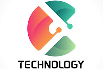 create a futuristic technology logo design