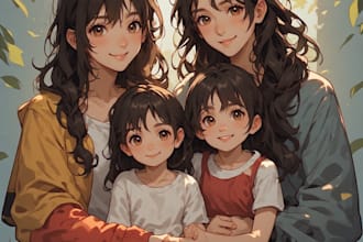 draw a wonderful family portrait