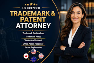 be your US licensed attorney for trademark registration and patent filing