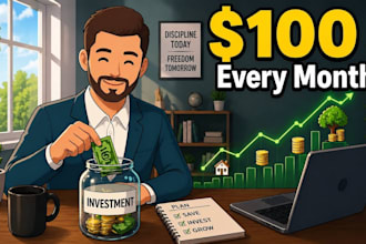 design a professional finance youtube thumbnail