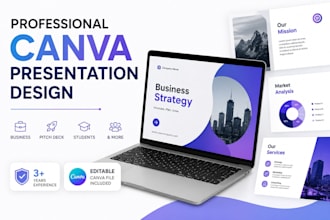 design professional presentation in canva