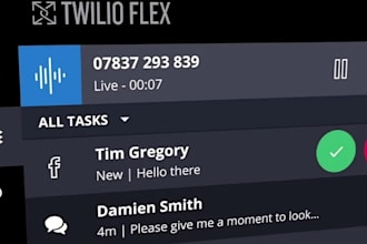do twilio call, sms app, twilio flex, IVR, studio flow task routing ai agent