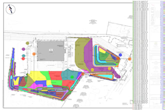 calculate grading, earthwork, cut and fill, exterior improvement and utilities